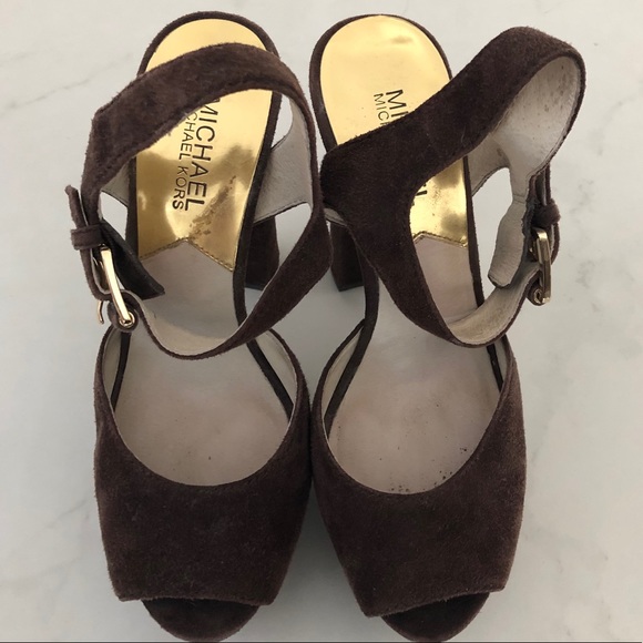 MICHAEL KORS suede platform sandal - Picture 2 of 5